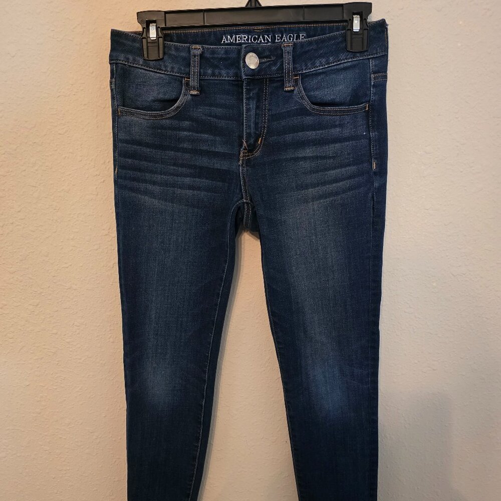 American Eagle Women's Super Super Stretch x4 Denim Jeggings, Size 2 Short